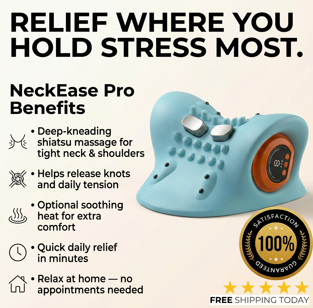 Soothing Solutions - NeckEase Pro™: Shiatsu Relief for Neck, Shoulders & Upper Back